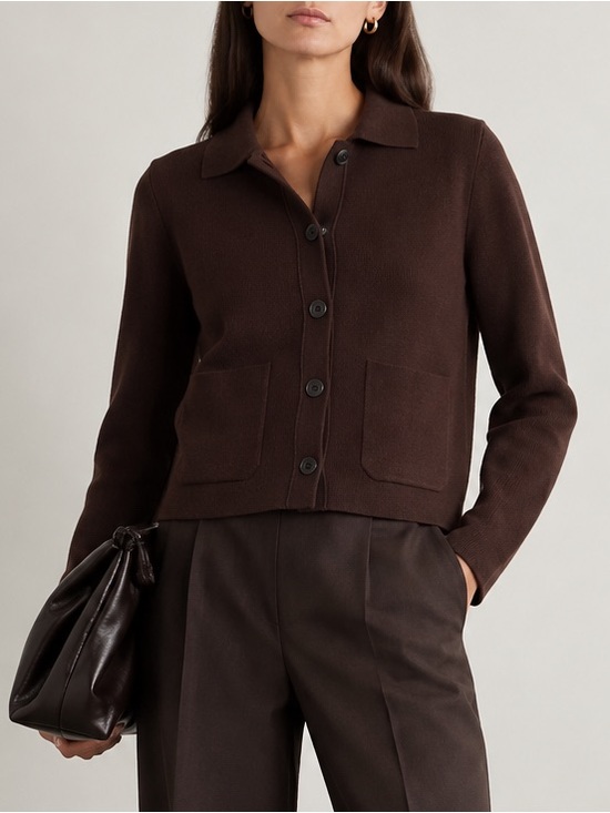 rag & bone Sweaters - Rag & Bone Espresso Chocolate Brown Cardigan Shirt Jacket Button Down Size M